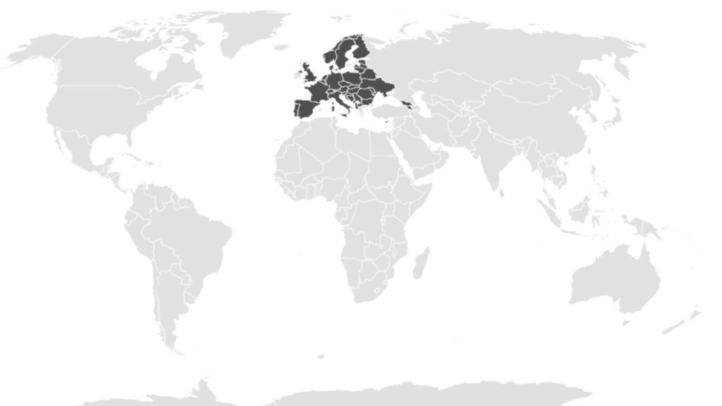 Mapa de distribuciÃ³n de corzo